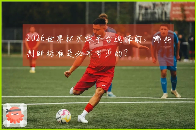 2026世界杯买球平台选择前，哪些判断标准是必不可少的？