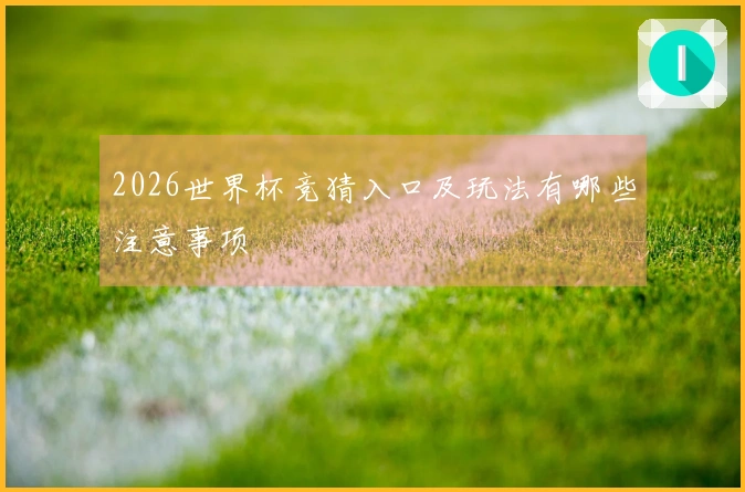 2026世界杯竞猜入口及玩法有哪些注意事项